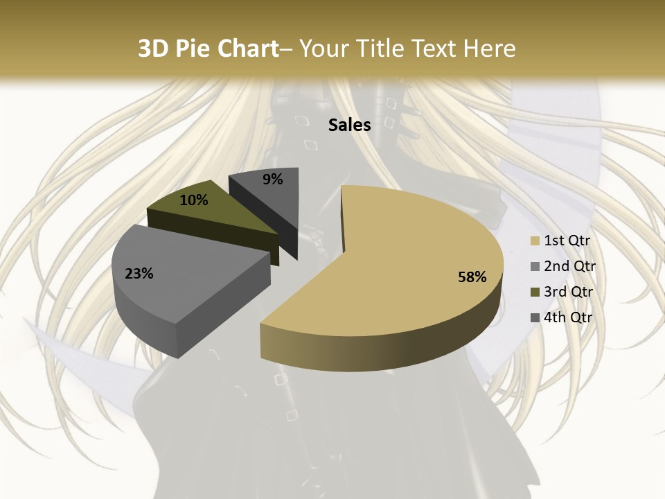 A Woman With Long Blonde Hair Sitting On Top Of A Table PowerPoint Template
