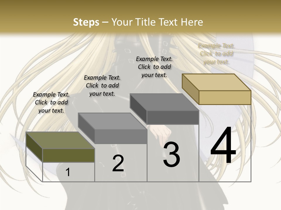A Woman With Long Blonde Hair Sitting On Top Of A Table PowerPoint Template