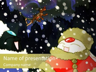 A Christmas Powerpoint Presentation Is Shown PowerPoint Template