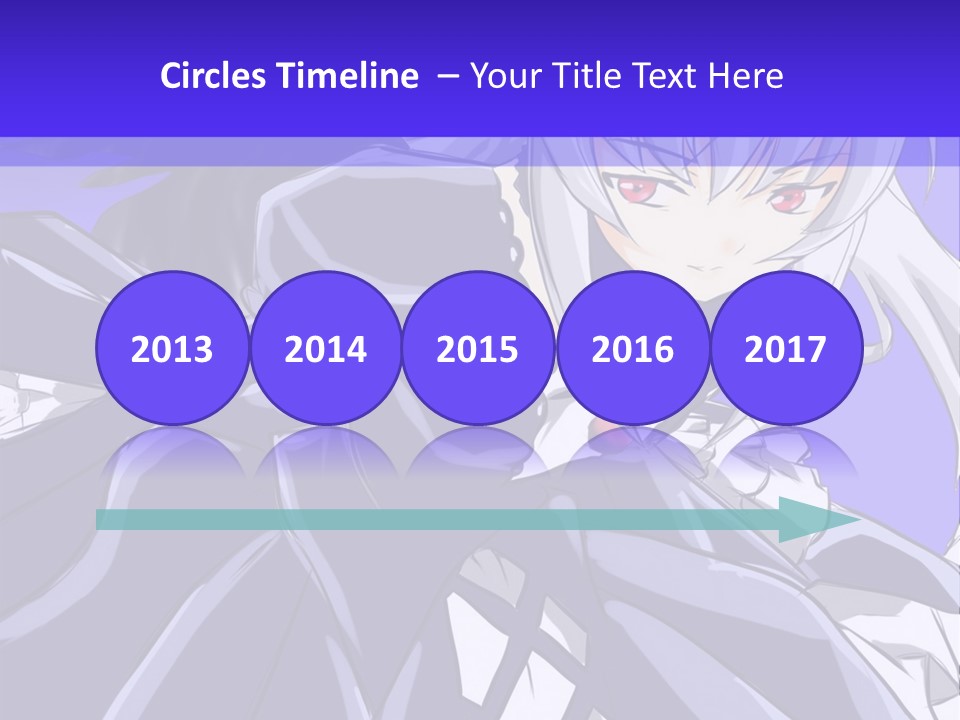 An Anime Character With White Hair And Black Wings PowerPoint Template