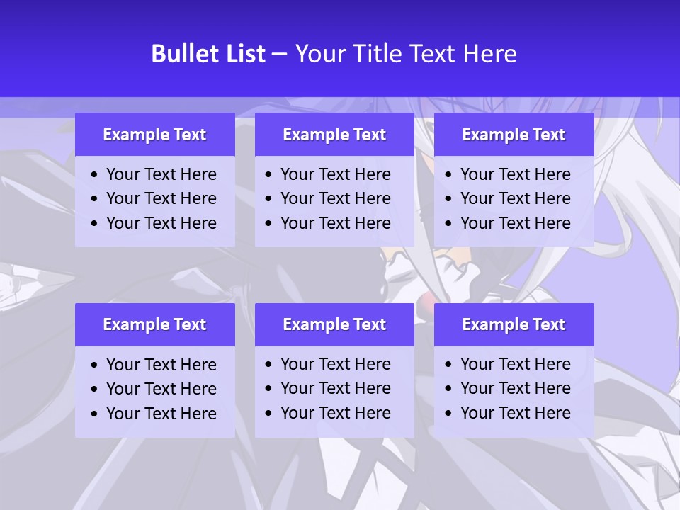 An Anime Character With White Hair And Black Wings PowerPoint Template