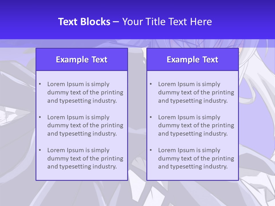 An Anime Character With White Hair And Black Wings PowerPoint Template