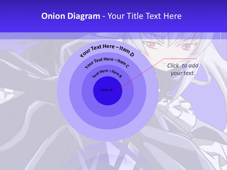 An Anime Character With White Hair And Black Wings PowerPoint Template