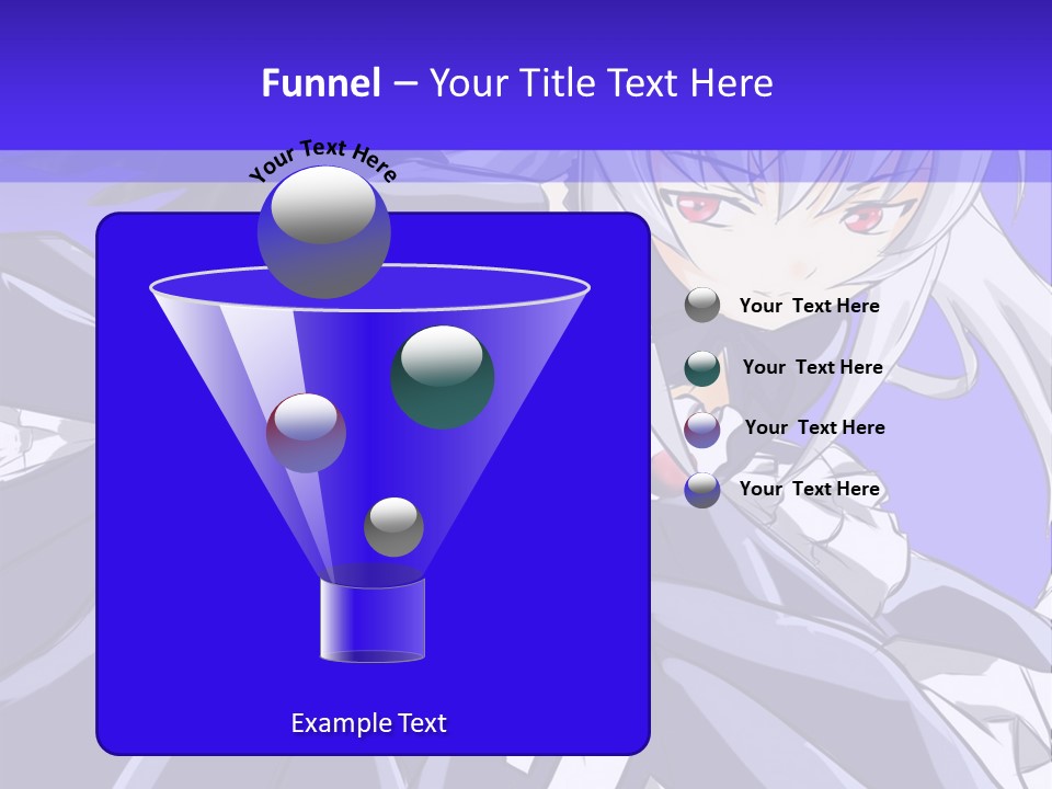 An Anime Character With White Hair And Black Wings PowerPoint Template