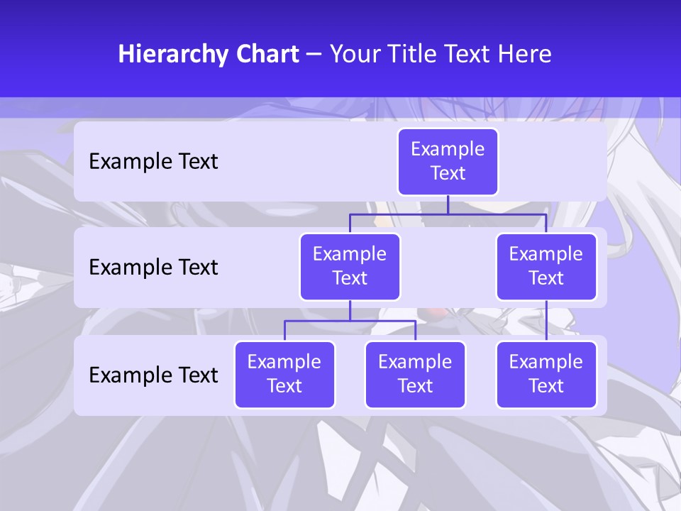 An Anime Character With White Hair And Black Wings PowerPoint Template