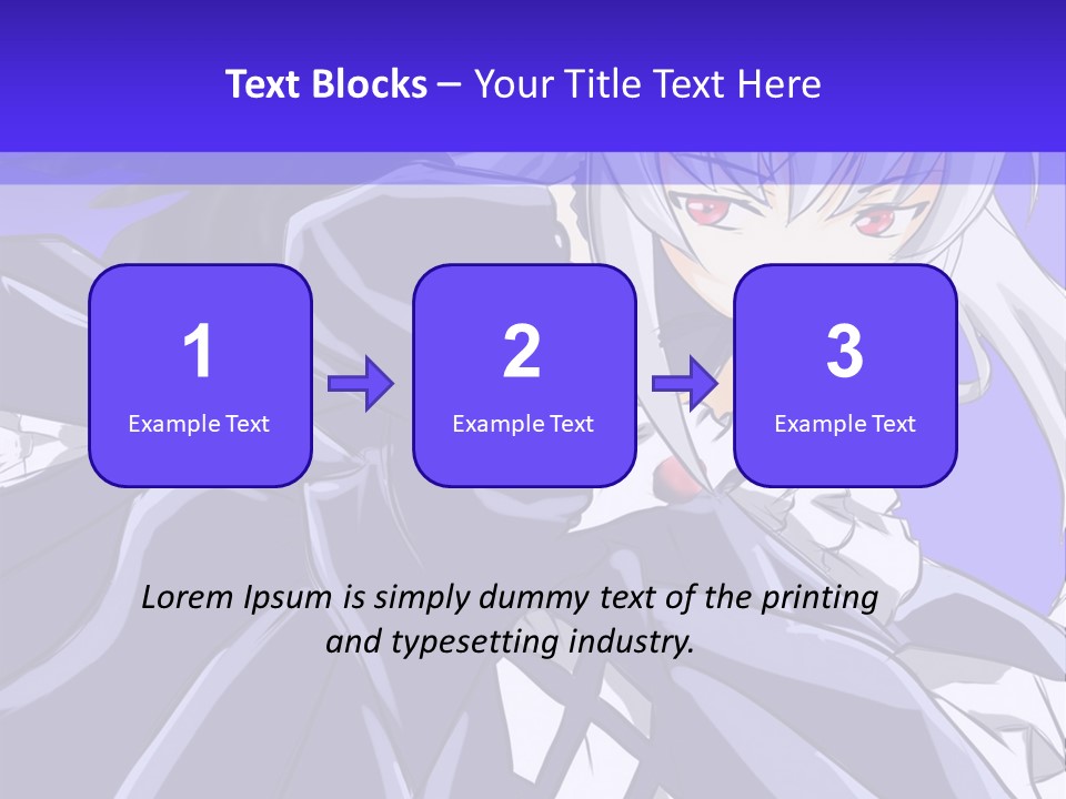 An Anime Character With White Hair And Black Wings PowerPoint Template