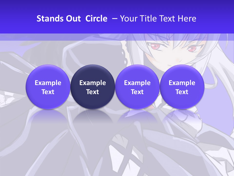 An Anime Character With White Hair And Black Wings PowerPoint Template