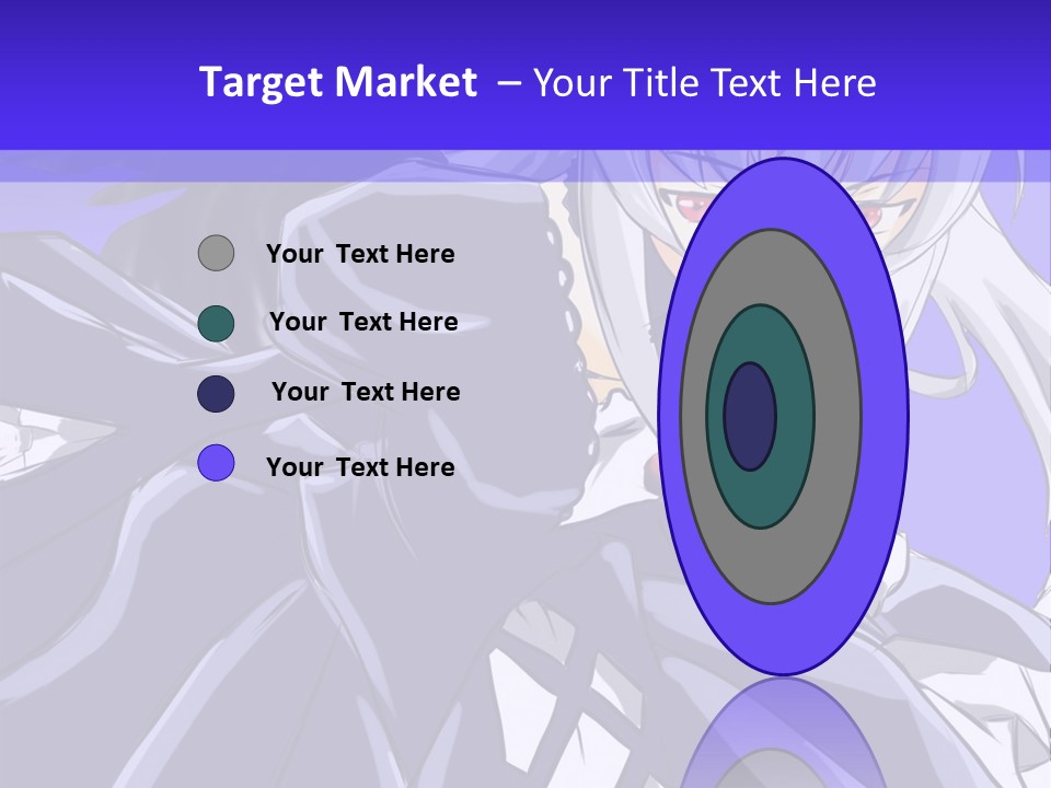 An Anime Character With White Hair And Black Wings PowerPoint Template