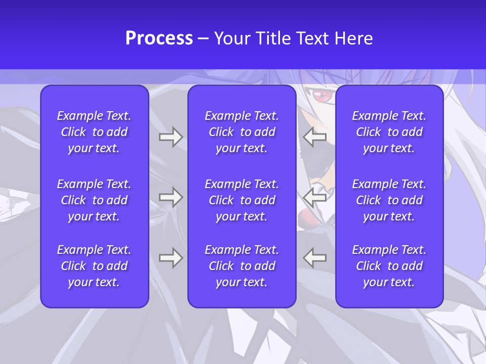An Anime Character With White Hair And Black Wings PowerPoint Template