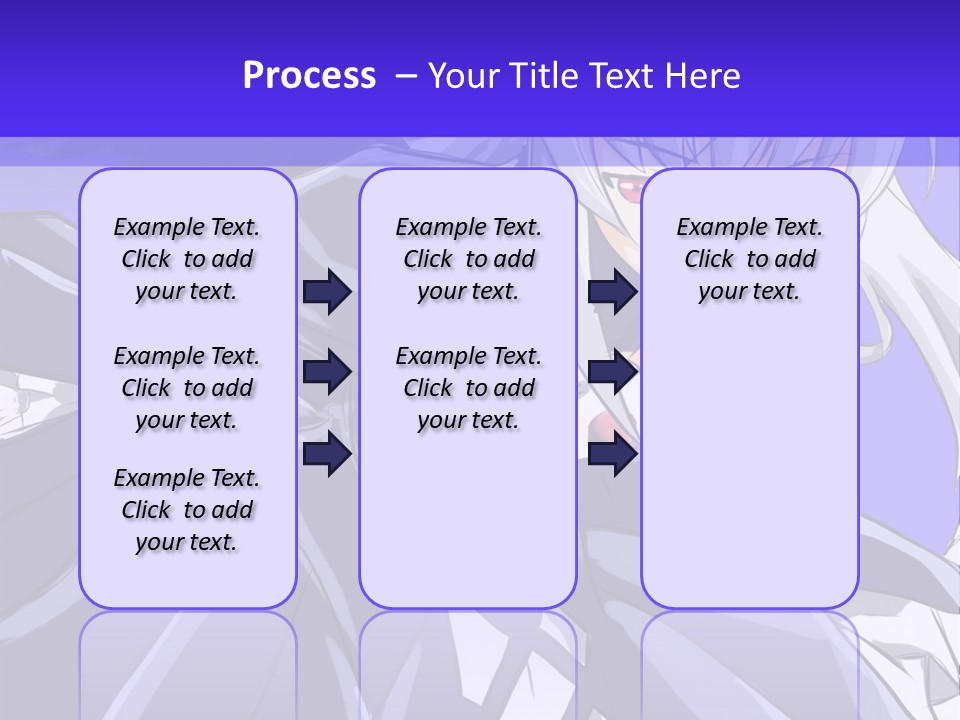 An Anime Character With White Hair And Black Wings PowerPoint Template