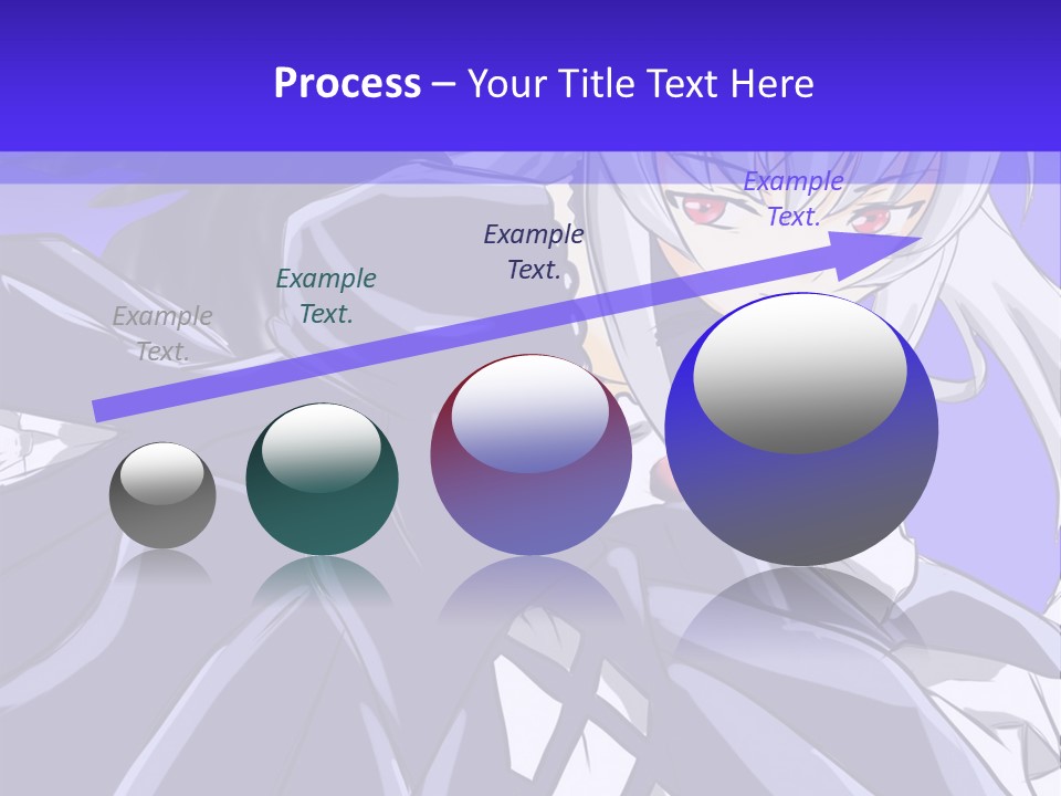 An Anime Character With White Hair And Black Wings PowerPoint Template