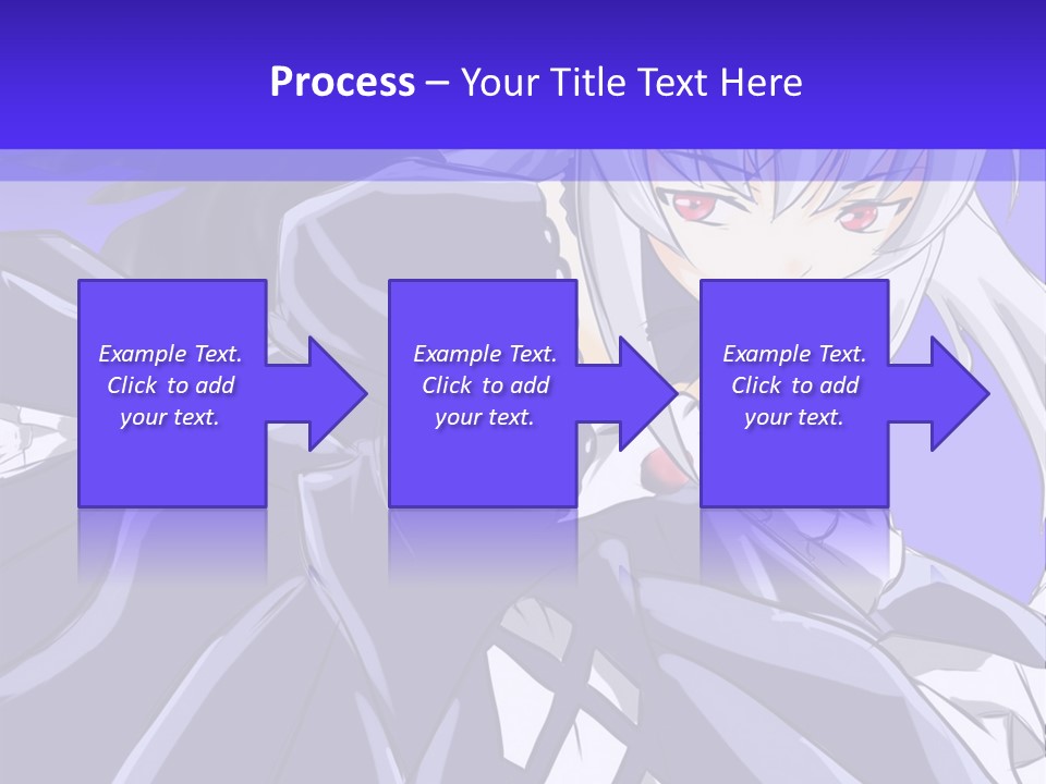 An Anime Character With White Hair And Black Wings PowerPoint Template