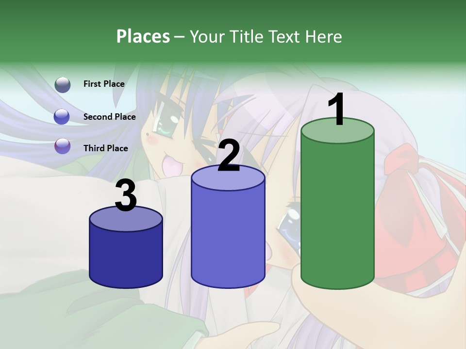 A Couple Of Anime Girls Hugging Each Other PowerPoint Template