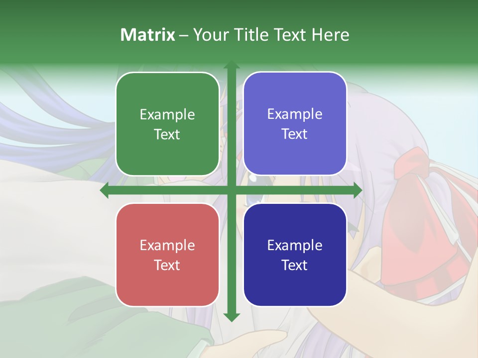 A Couple Of Anime Girls Hugging Each Other PowerPoint Template