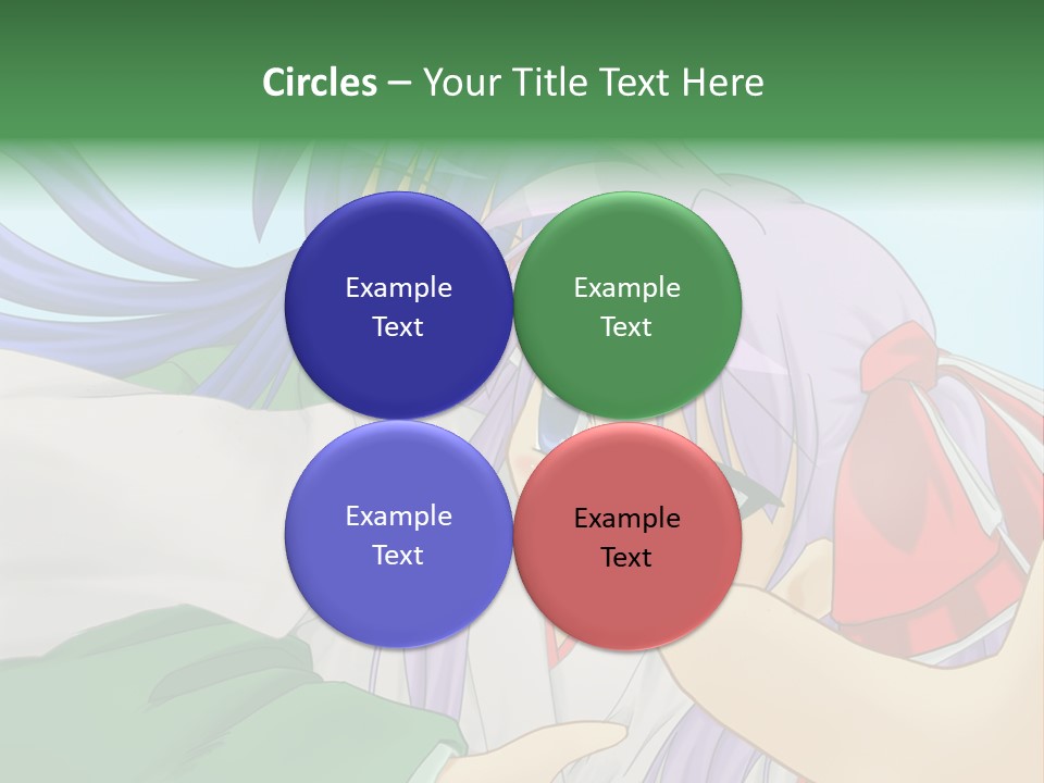 A Couple Of Anime Girls Hugging Each Other PowerPoint Template