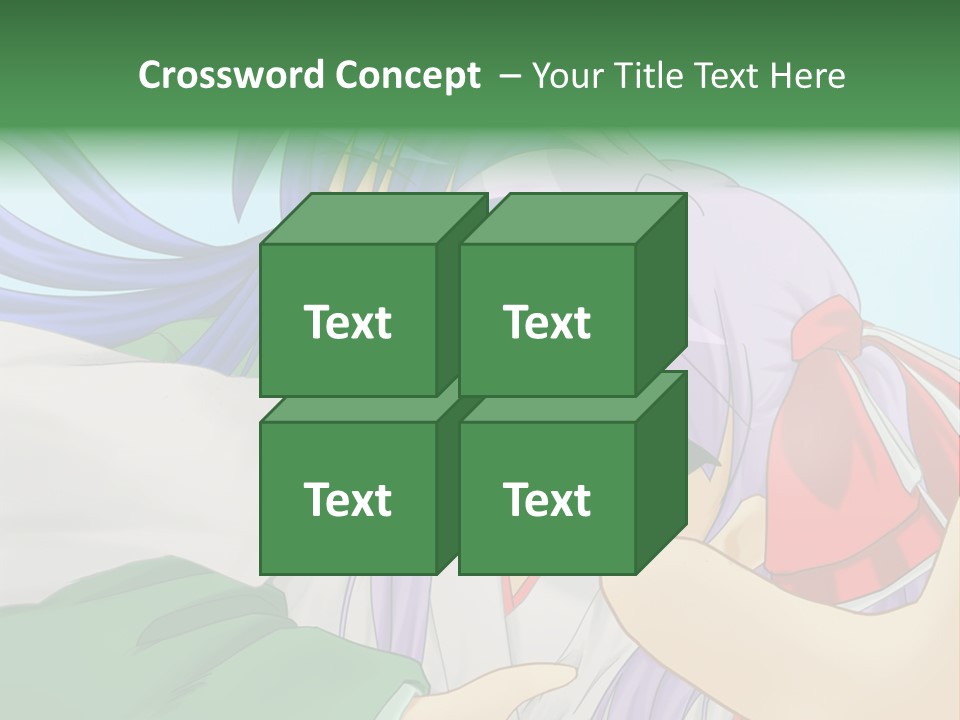 A Couple Of Anime Girls Hugging Each Other PowerPoint Template
