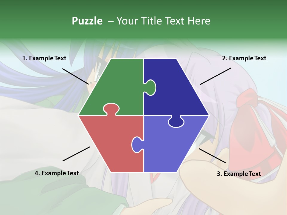 A Couple Of Anime Girls Hugging Each Other PowerPoint Template