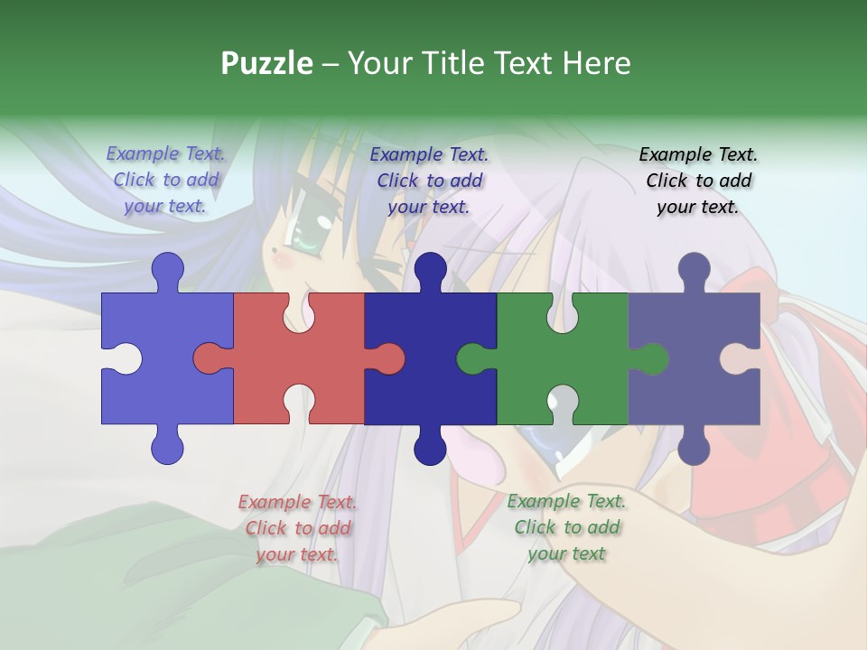 A Couple Of Anime Girls Hugging Each Other PowerPoint Template