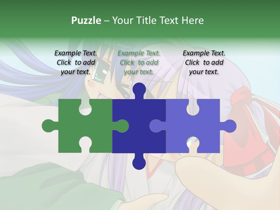 A Couple Of Anime Girls Hugging Each Other PowerPoint Template