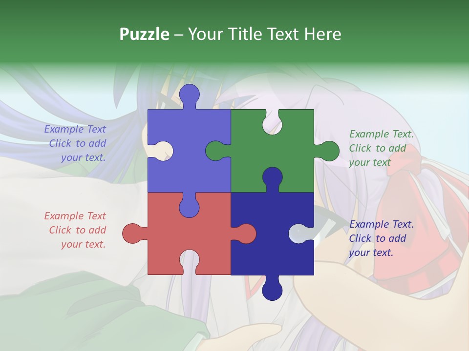 A Couple Of Anime Girls Hugging Each Other PowerPoint Template