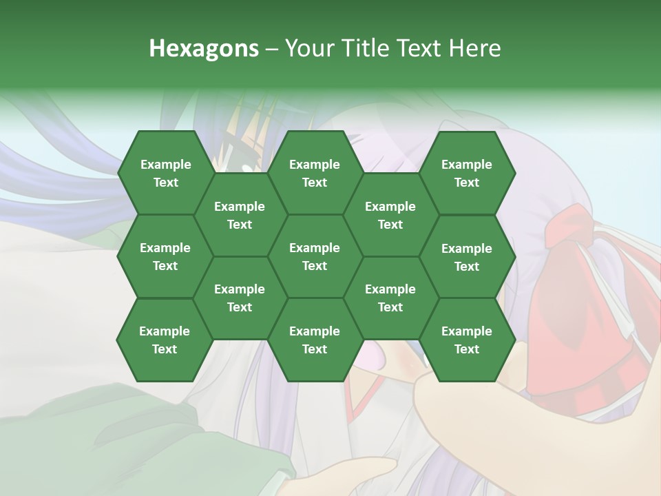 A Couple Of Anime Girls Hugging Each Other PowerPoint Template