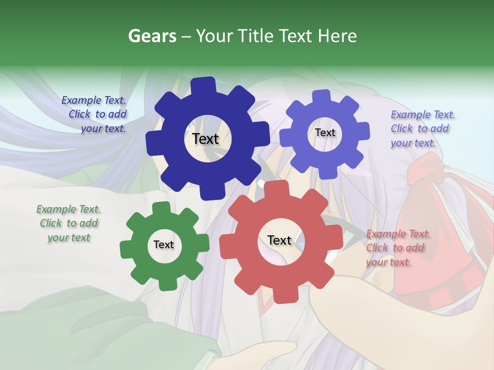 A Couple Of Anime Girls Hugging Each Other PowerPoint Template