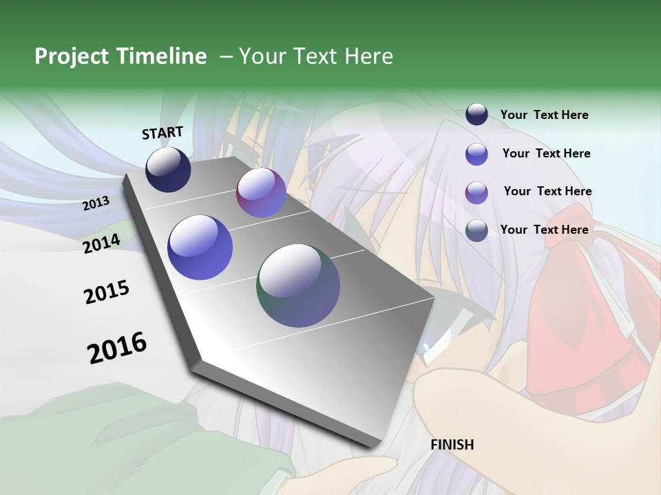 A Couple Of Anime Girls Hugging Each Other PowerPoint Template