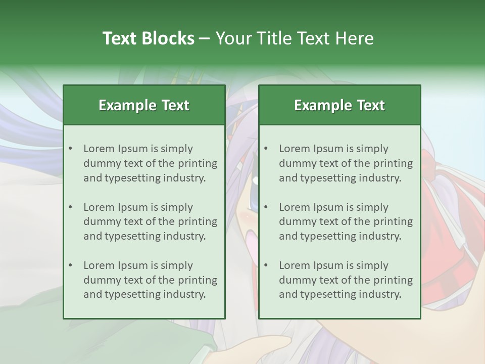 A Couple Of Anime Girls Hugging Each Other PowerPoint Template