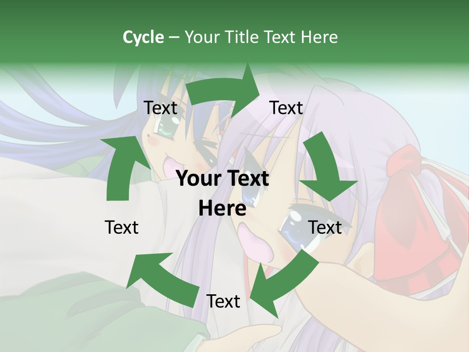 A Couple Of Anime Girls Hugging Each Other PowerPoint Template
