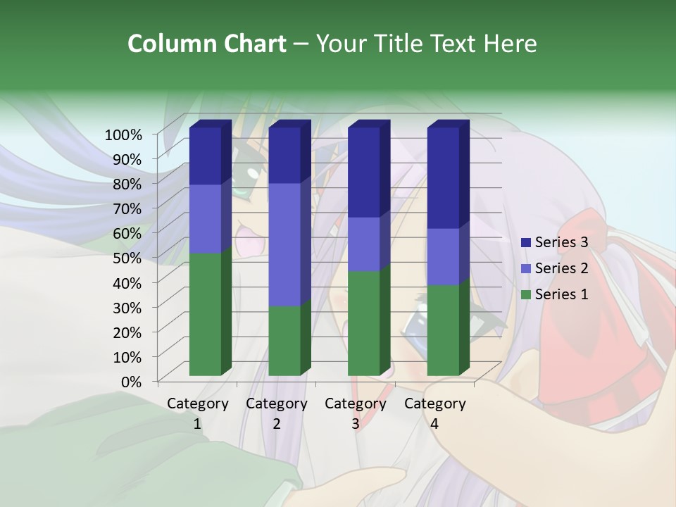 A Couple Of Anime Girls Hugging Each Other PowerPoint Template