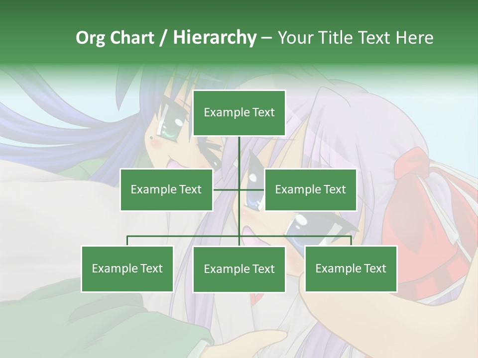 A Couple Of Anime Girls Hugging Each Other PowerPoint Template