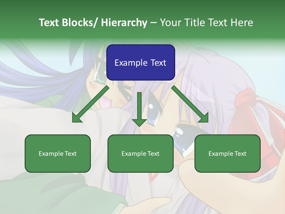 A Couple Of Anime Girls Hugging Each Other PowerPoint Template