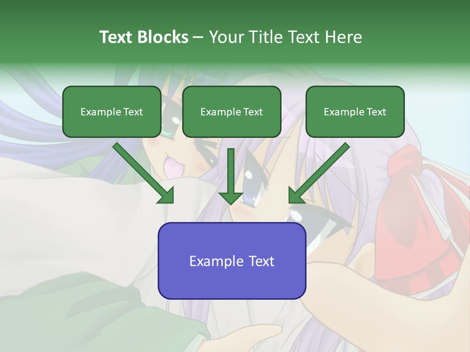 A Couple Of Anime Girls Hugging Each Other PowerPoint Template