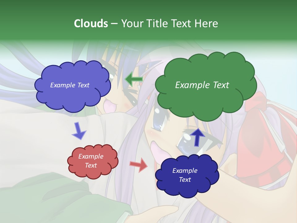 A Couple Of Anime Girls Hugging Each Other PowerPoint Template