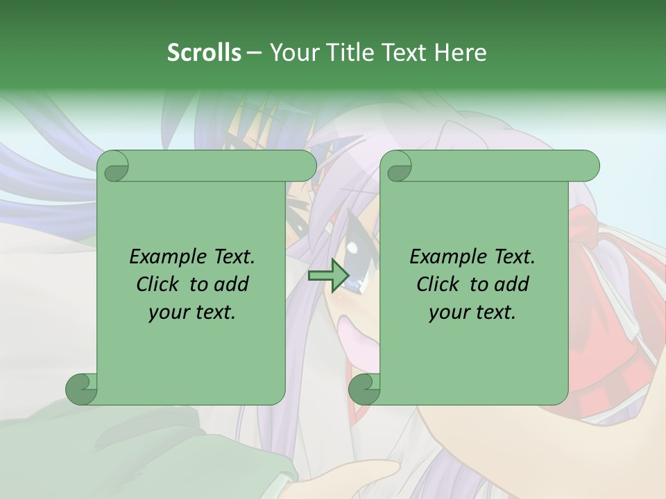 A Couple Of Anime Girls Hugging Each Other PowerPoint Template