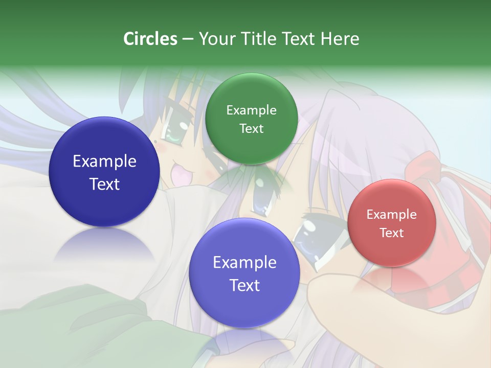 A Couple Of Anime Girls Hugging Each Other PowerPoint Template