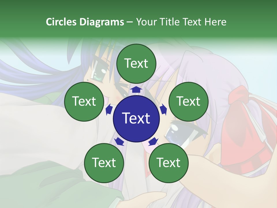 A Couple Of Anime Girls Hugging Each Other PowerPoint Template