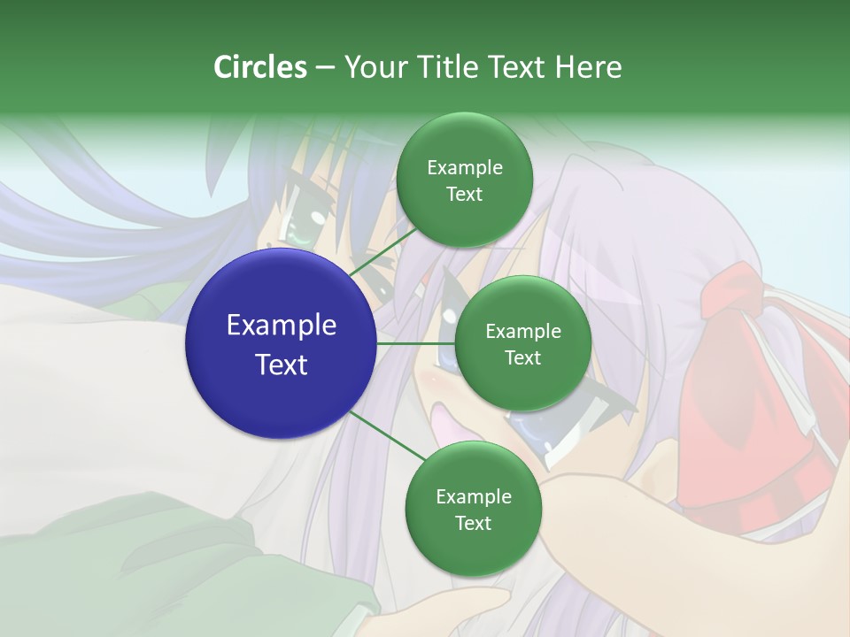 A Couple Of Anime Girls Hugging Each Other PowerPoint Template
