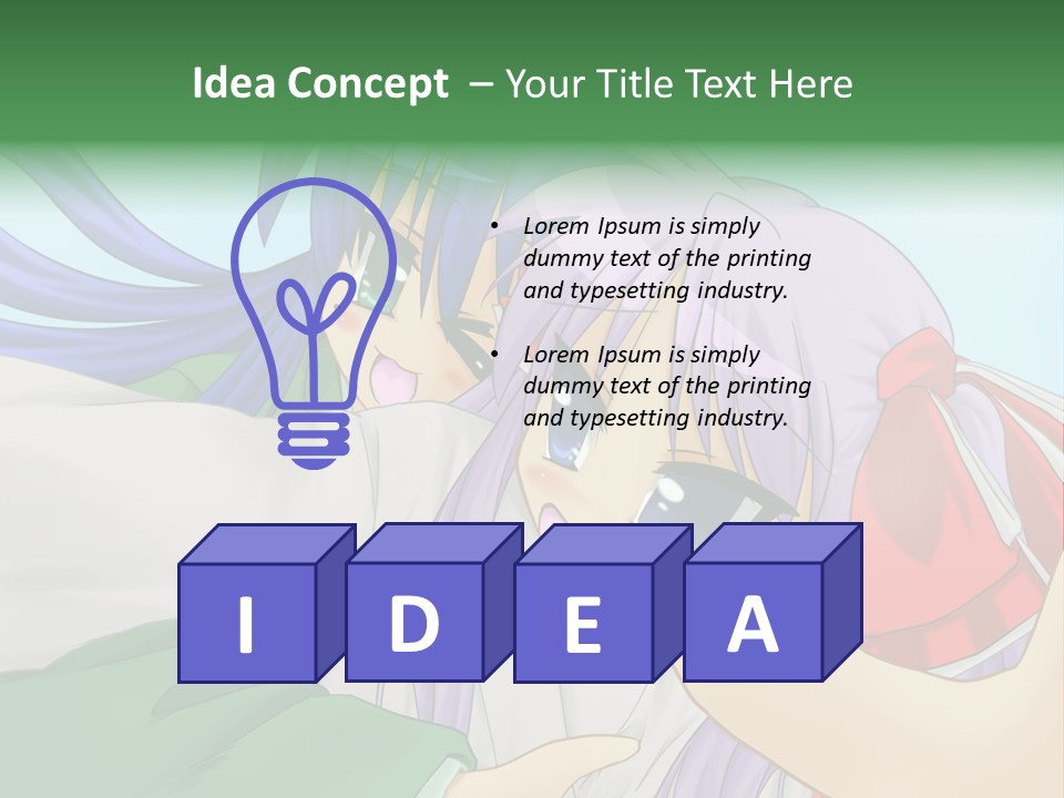 A Couple Of Anime Girls Hugging Each Other PowerPoint Template