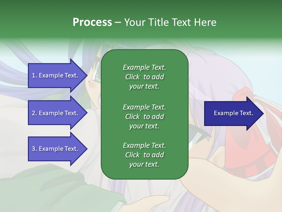 A Couple Of Anime Girls Hugging Each Other PowerPoint Template