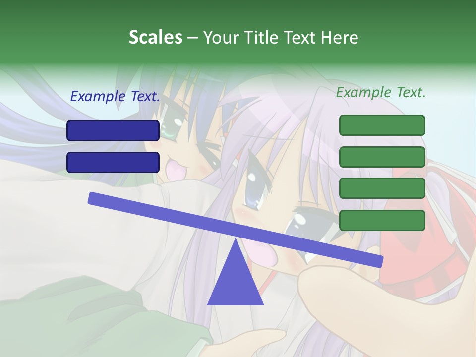 A Couple Of Anime Girls Hugging Each Other PowerPoint Template