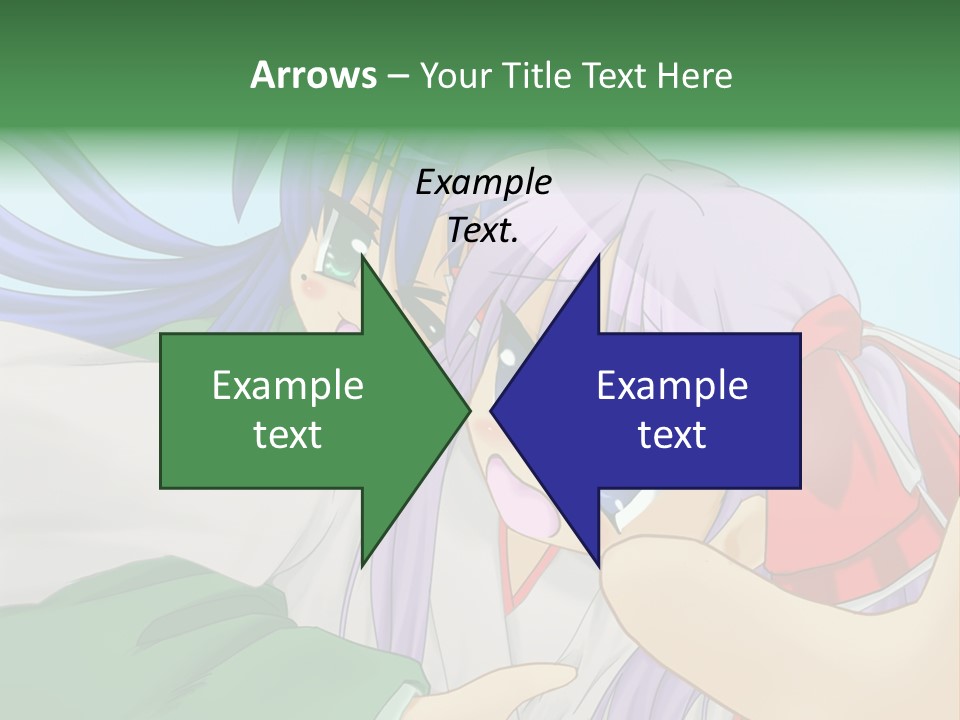 A Couple Of Anime Girls Hugging Each Other PowerPoint Template