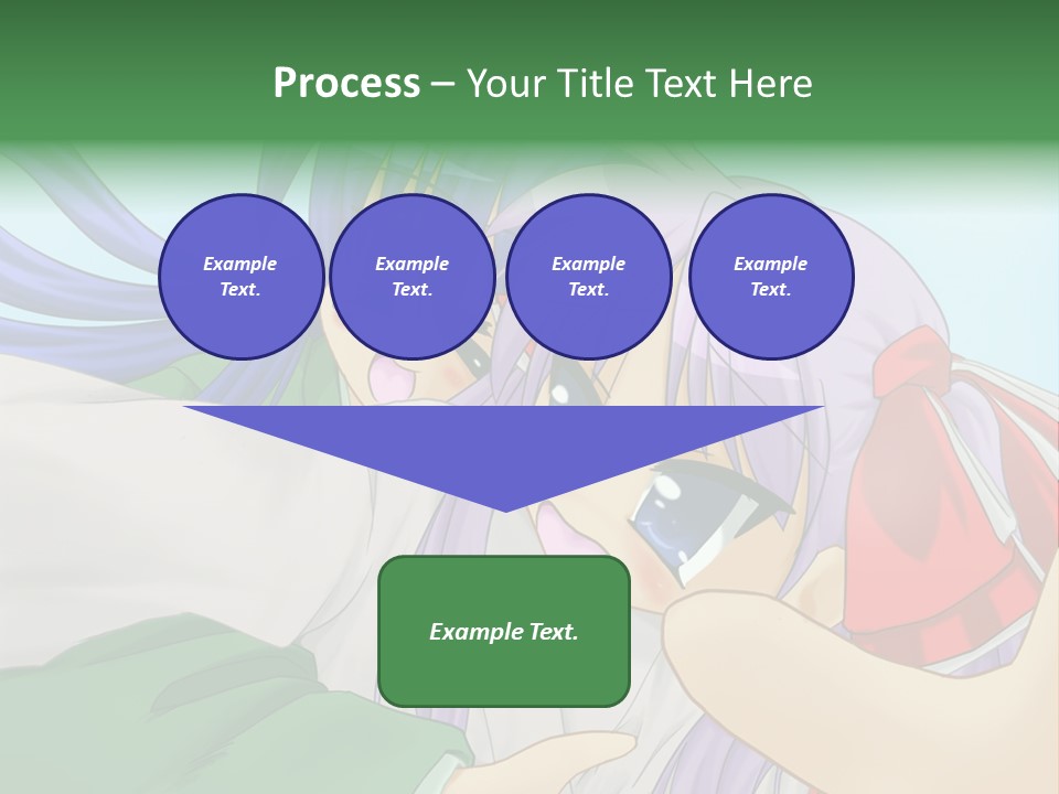 A Couple Of Anime Girls Hugging Each Other PowerPoint Template