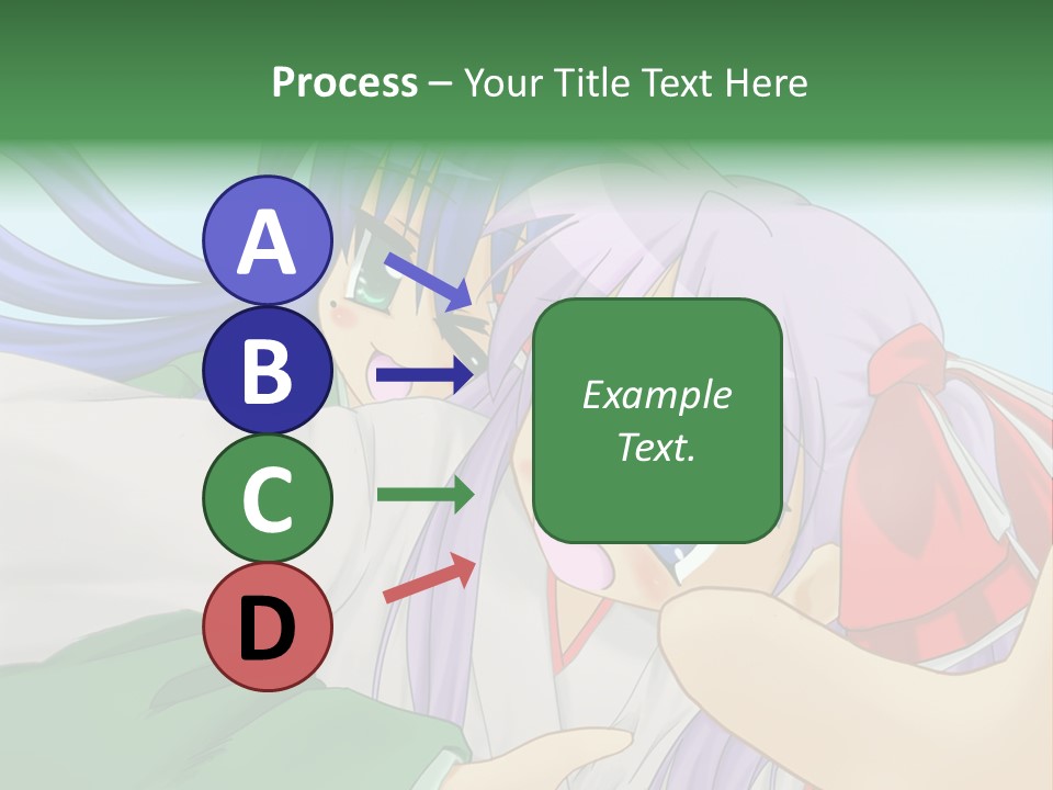 A Couple Of Anime Girls Hugging Each Other PowerPoint Template