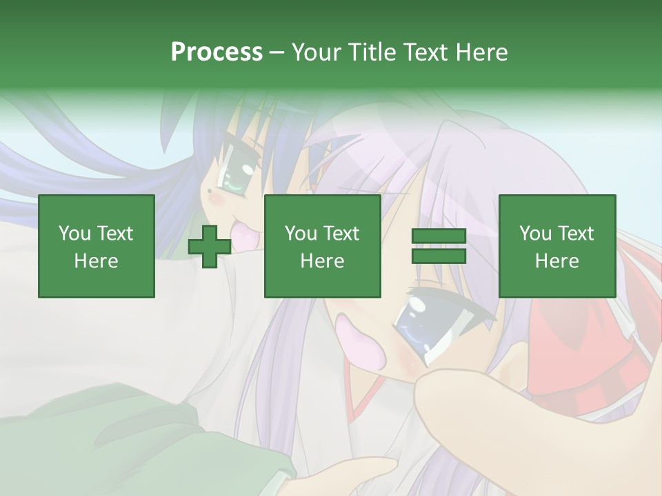 A Couple Of Anime Girls Hugging Each Other PowerPoint Template