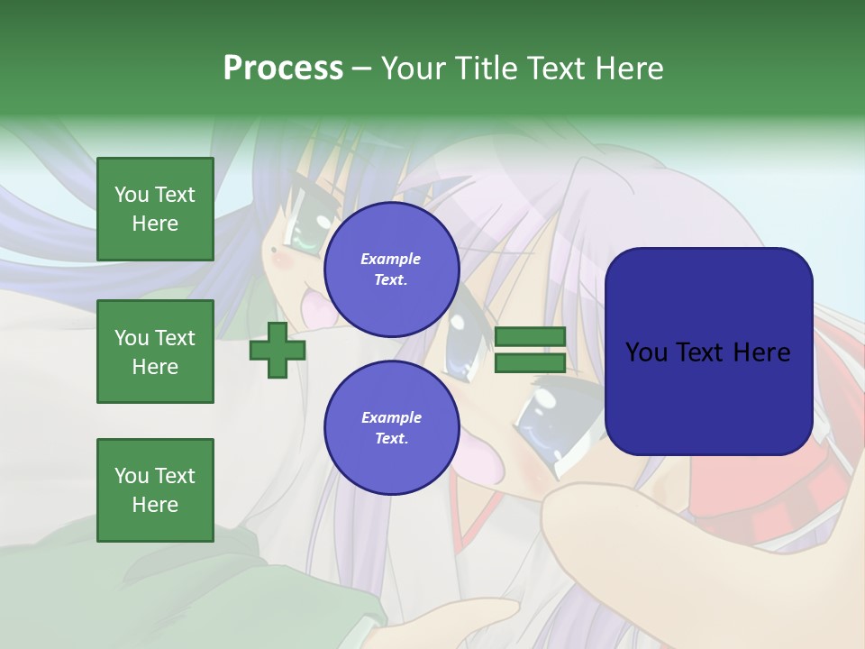 A Couple Of Anime Girls Hugging Each Other PowerPoint Template