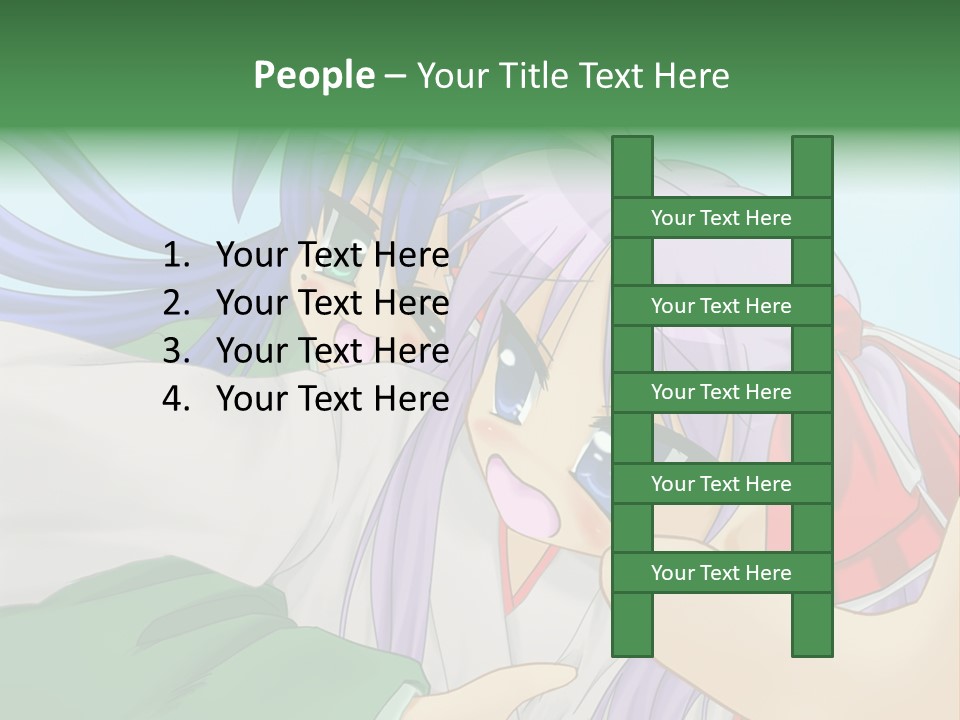 A Couple Of Anime Girls Hugging Each Other PowerPoint Template