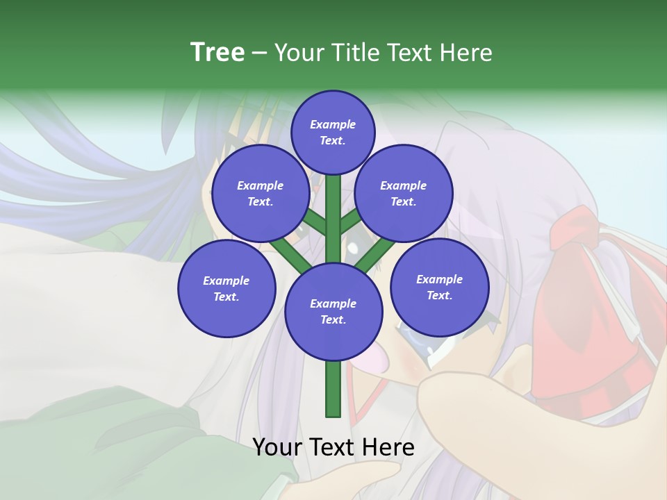 A Couple Of Anime Girls Hugging Each Other PowerPoint Template