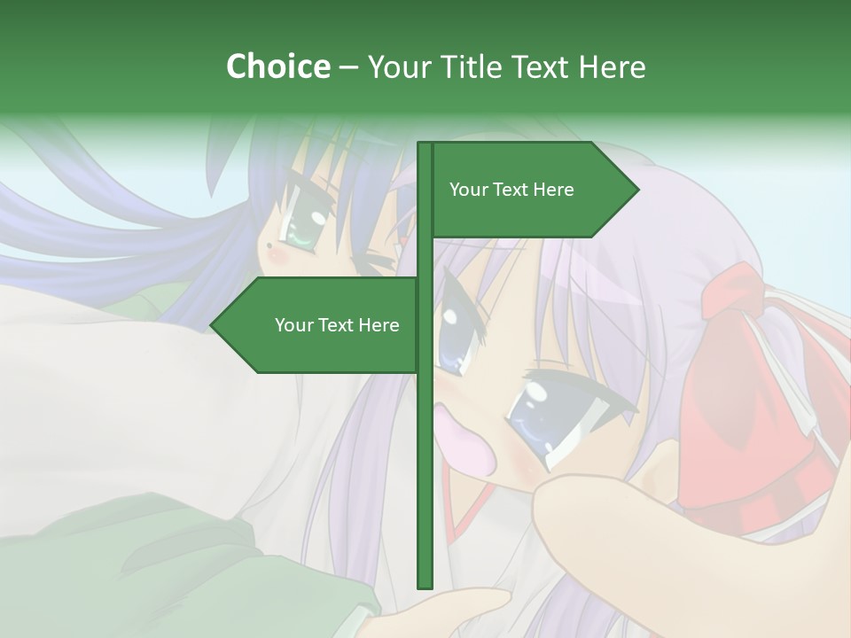 A Couple Of Anime Girls Hugging Each Other PowerPoint Template