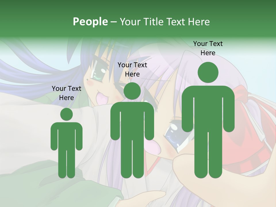 A Couple Of Anime Girls Hugging Each Other PowerPoint Template